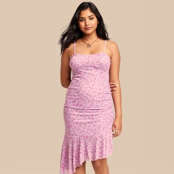 Wild Fable (Target) Purple/Pink Floral Mesh Dress (S) - Picture 1 of 6